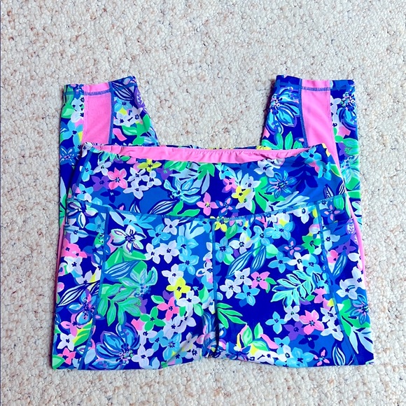 Lilly Pulitzer Pants - Lilly Pulitzer Borealis Blue Social Sunset Size XXL Women’s Weekender Leggings